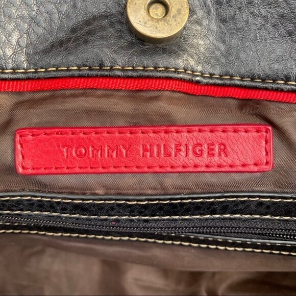 Tommy Hilfiger Black Nylon Signature  Satchel - Picture 11 of 13